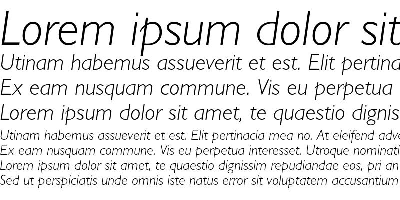 Sample of Gill Sans Std Light Italic