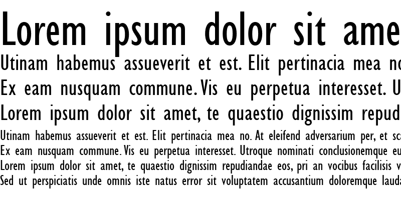 Sample of GillSans-Condensed Roman