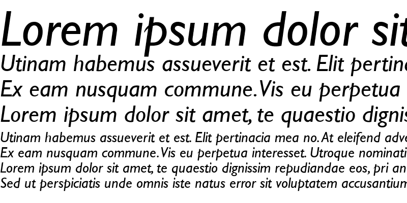 Sample of GillSans-Italic