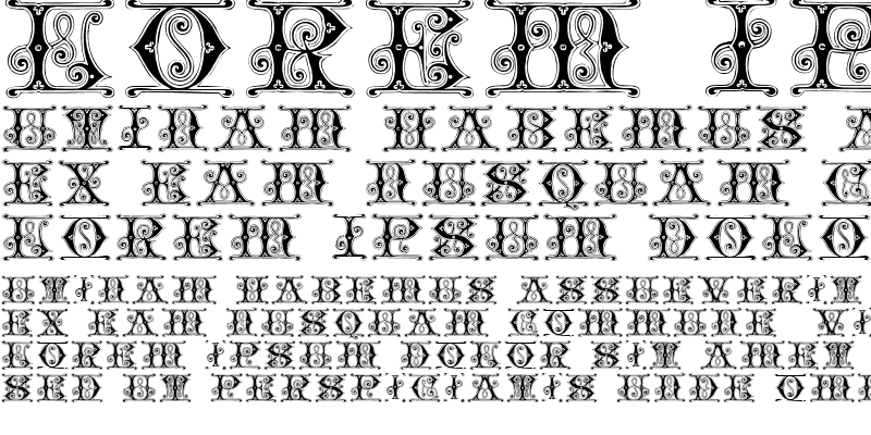 Sample of Gingerbread Initials Regular