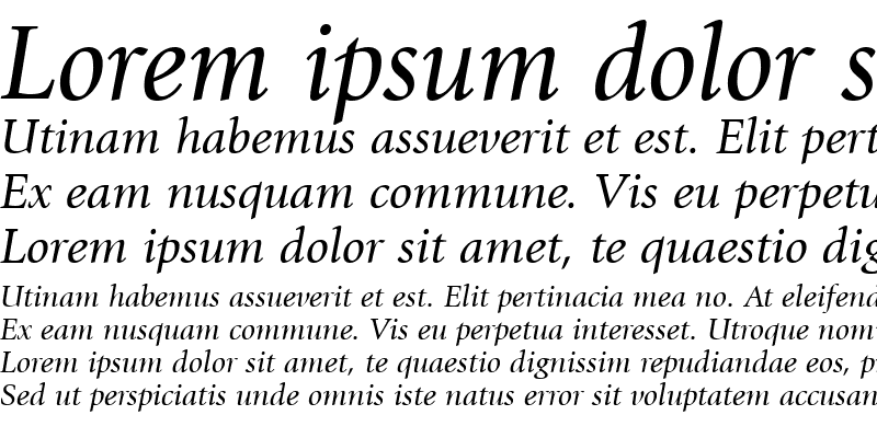 Sample of Giovanni LT Book Italic