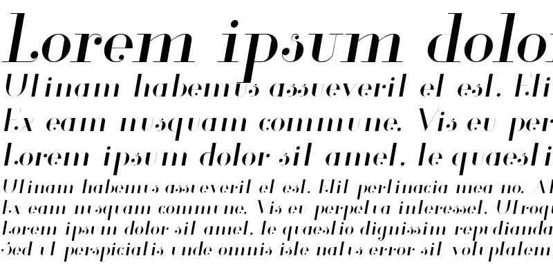 Sample of Glamor Light Italic