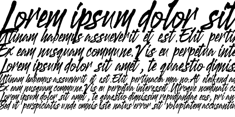 Sample of Gloucester Brush Script