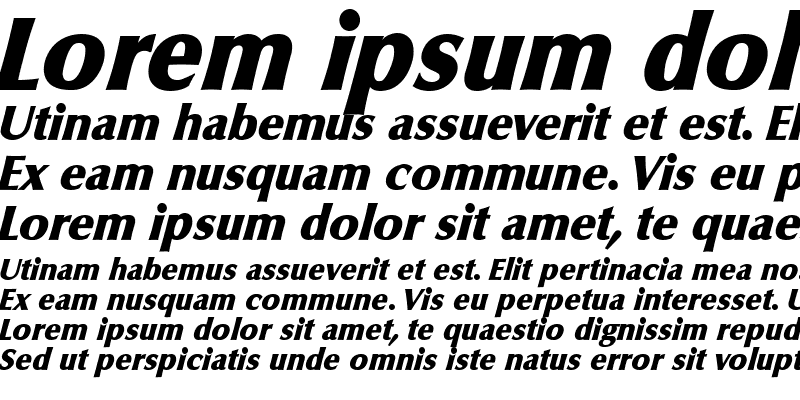 Sample of Glyph SSi Italic