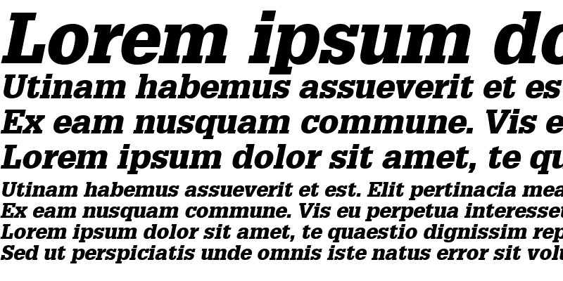 Sample of Glypha LT Black Italic