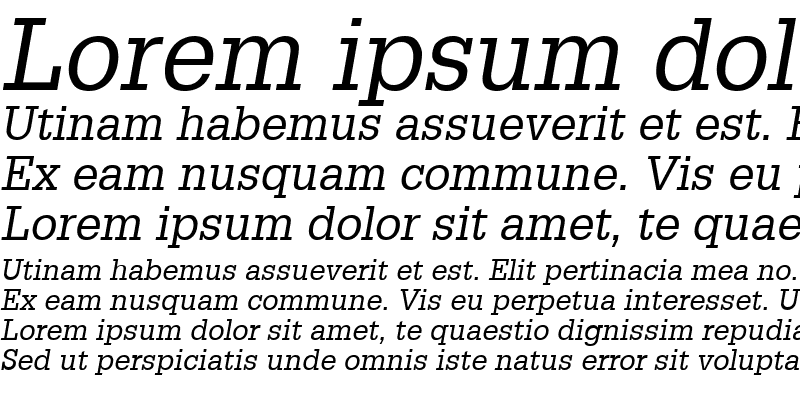 Sample of Glypha LT Italic