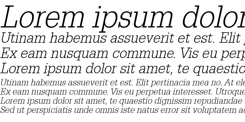 Sample of Glypha LT Light Italic