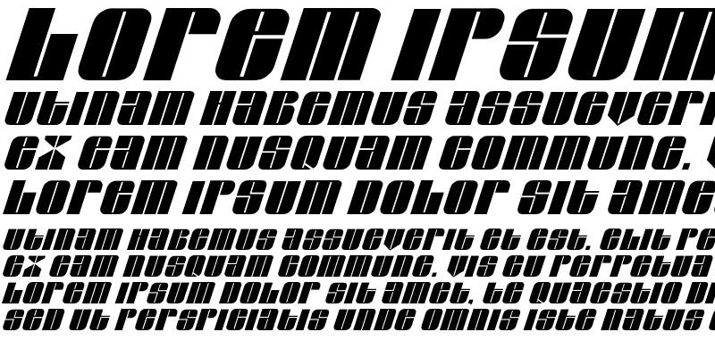 Sample of Glyphic Series Italic