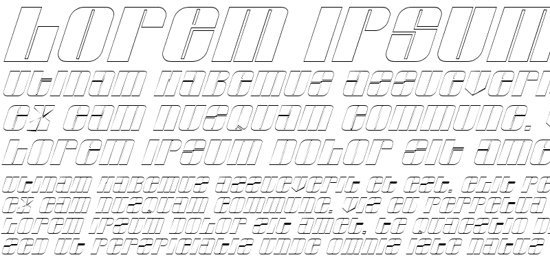 Sample of Glyphic Series Outline Italic