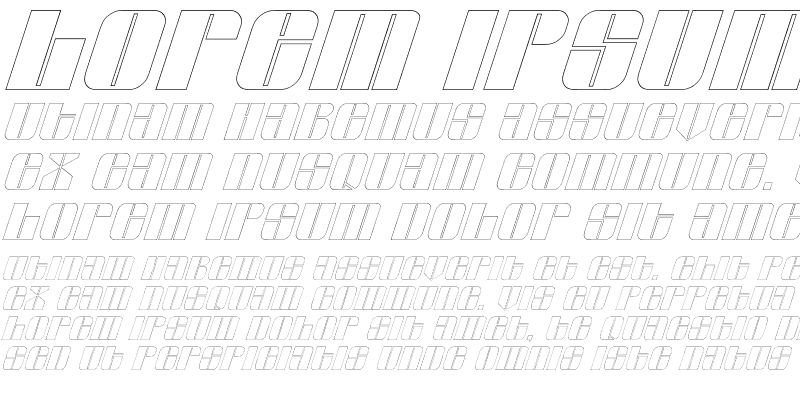 Sample of Glyphic SeriesOutline Italic
