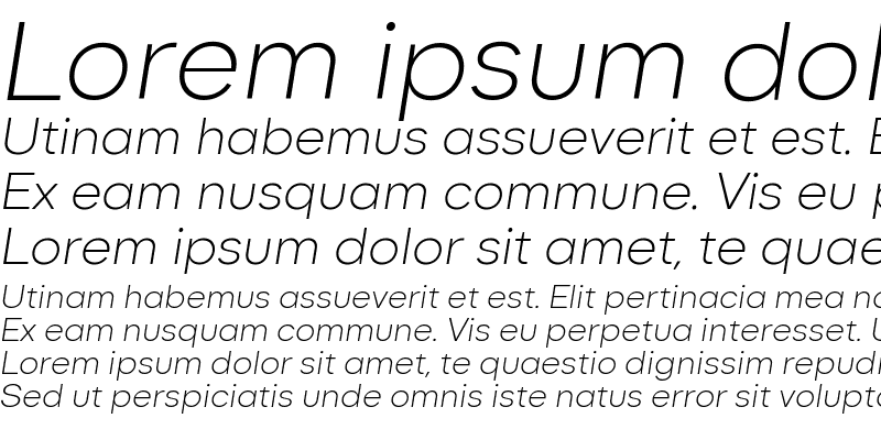 Sample of Goldbill XL Light Italic