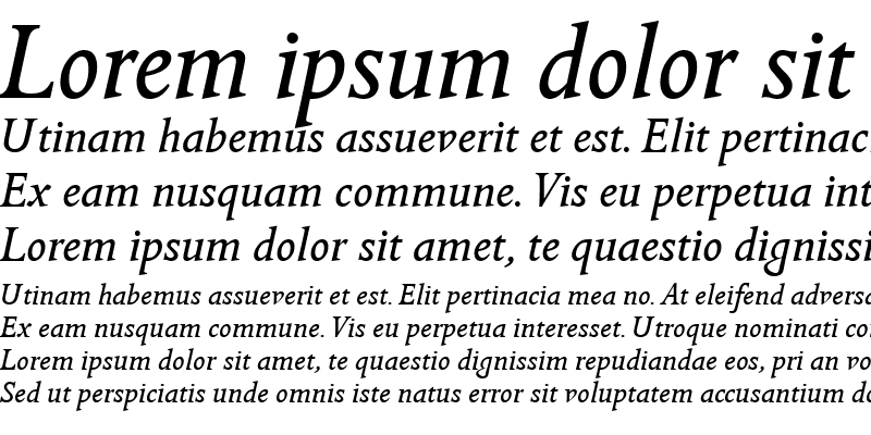 Sample of Golden Cockerel ITC Roman Italic