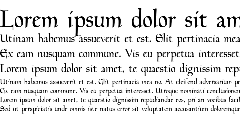 Sample of GoldenGothic Script