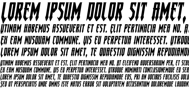 Sample of Gotharctica Expanded Italic