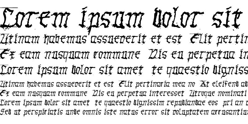 Sample of GothicHandDirty Bold