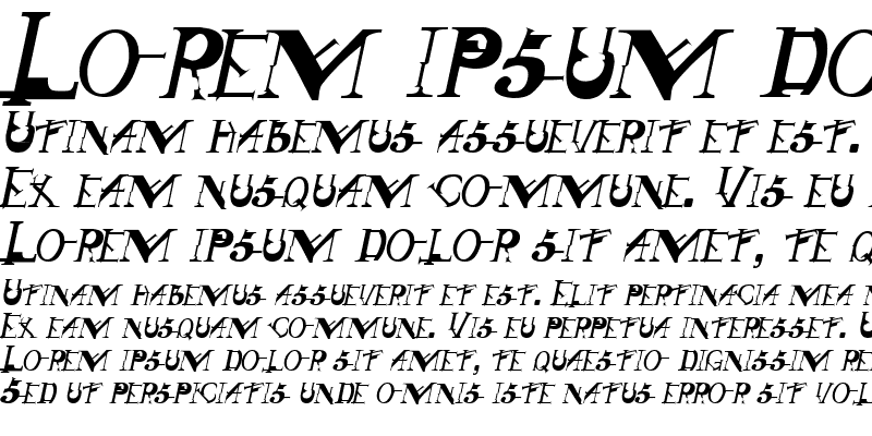 Sample of GothicRock Italic