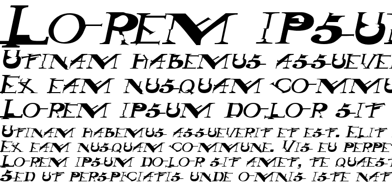 Sample of GothicRockExtended Italic