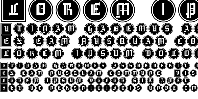 Sample of GotikaButtonsDrei