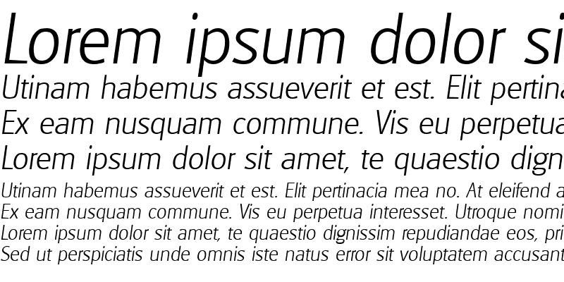 Sample of Goudita Sans Light SF Italic