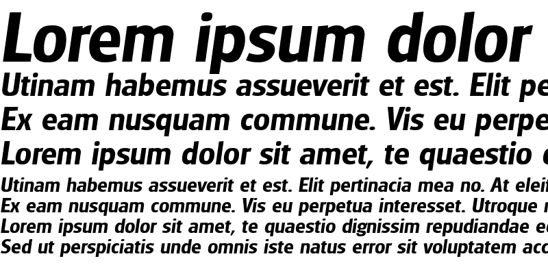 Sample of Goudita Sans SF Bold Italic