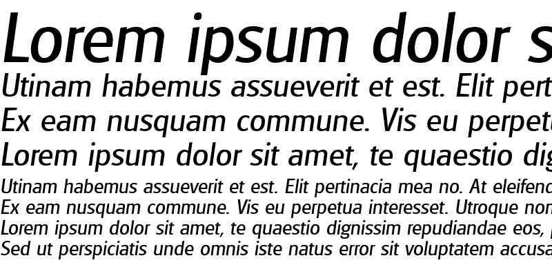 Sample of Goudita Sans SF Italic