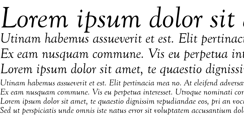 Sample of Goudy Becker Old Style Italic
