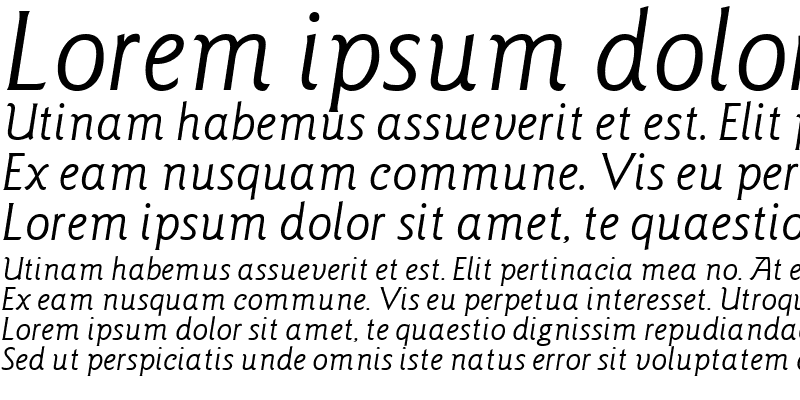 Sample of Goudy Italic