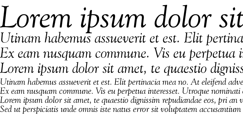 Sample of Goudy Old Style Italic BT