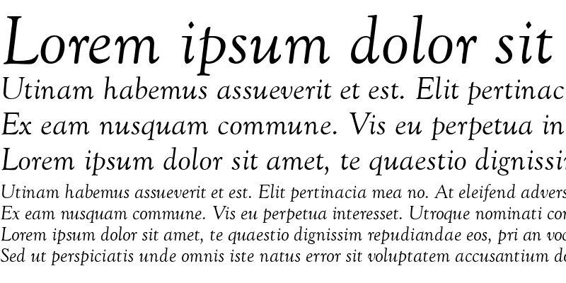 Sample of Goudy Old Style ITALIC