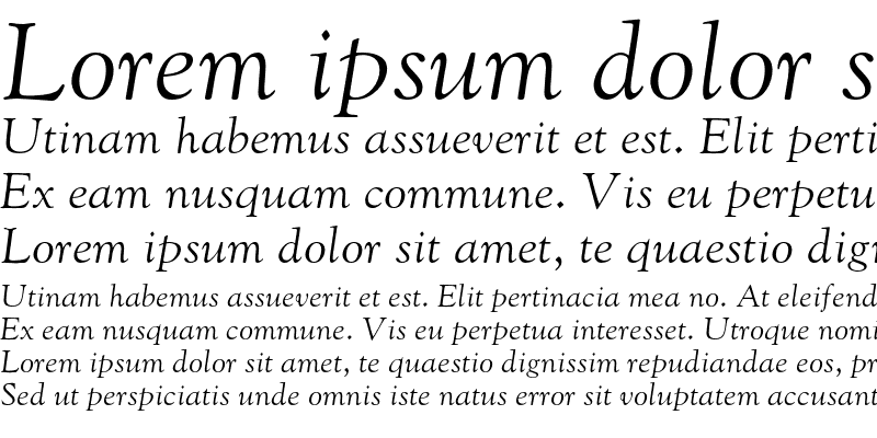 Sample of Goudy Old Style MT Std Italic