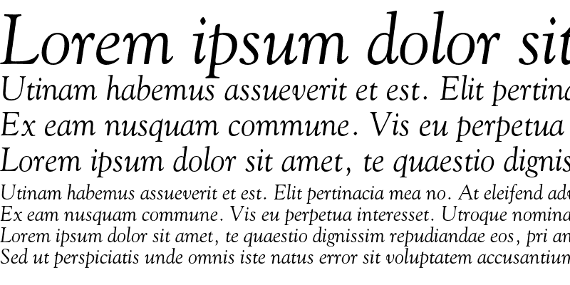 Sample of Goudy Oldstyle Italic OsF