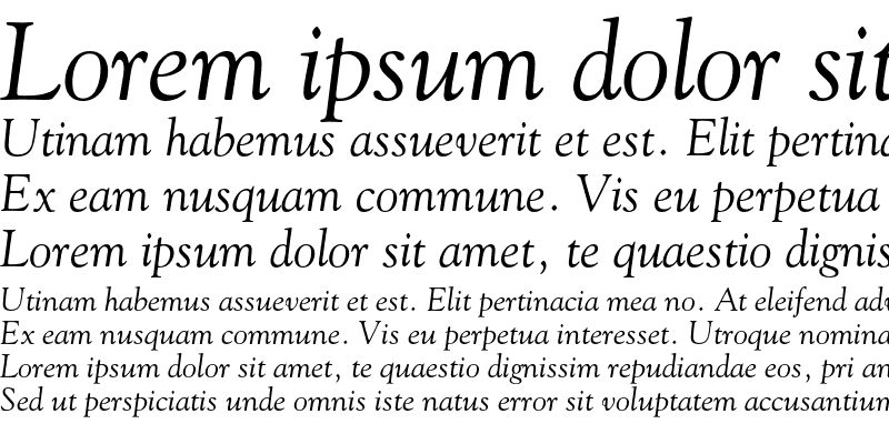 Sample of Goudy Oldstyle Italic