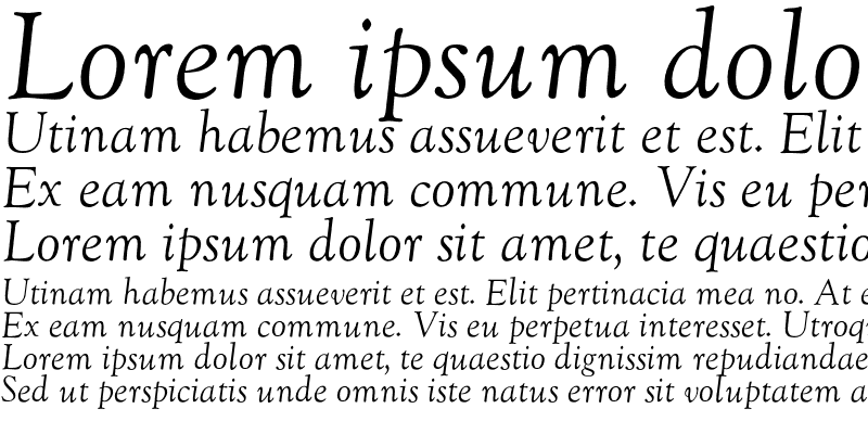 Sample of Goudy OldStyle Italic