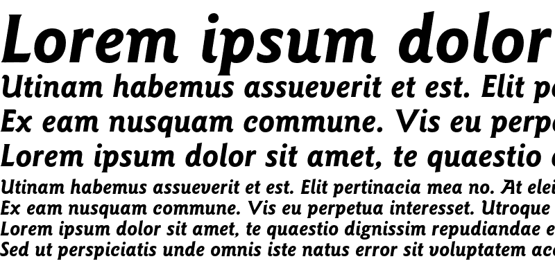 Sample of Goudy Sans AT Bold Italic