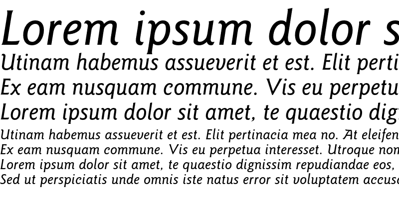 Sample of Goudy Sans AT Medium Italic
