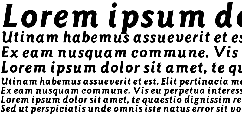 Sample of Goudy Sans Bold Italic