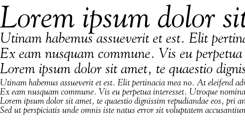 Sample of Goudy SSi Italic