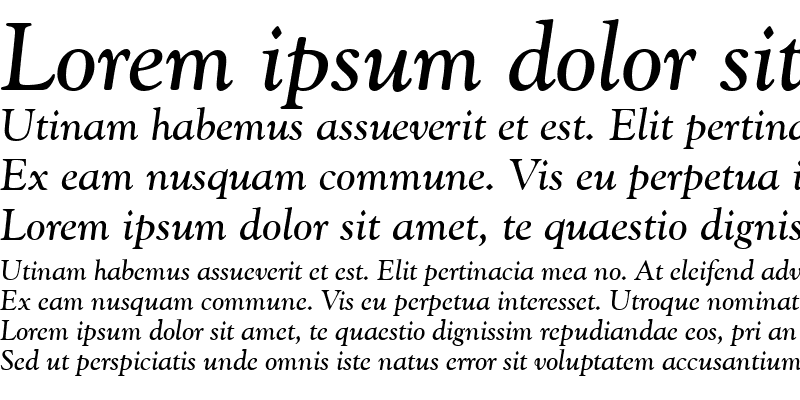 Sample of GoudyCatTReg Italic