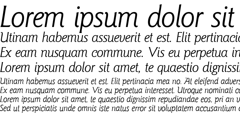 Sample of GoudyElegantTwo Italic