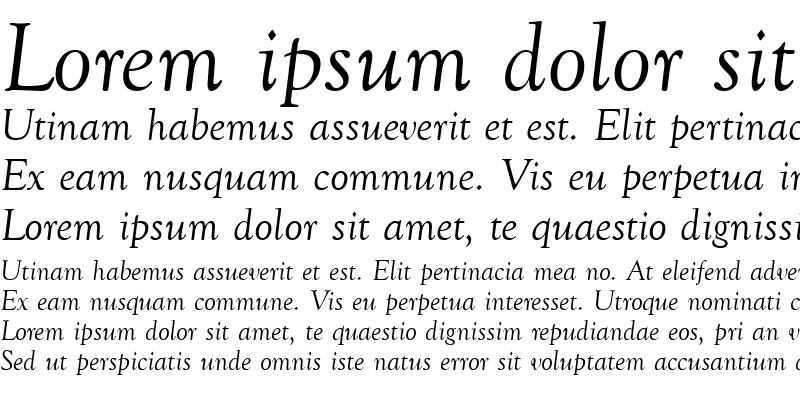 Sample of GoudyOldStyle Italic