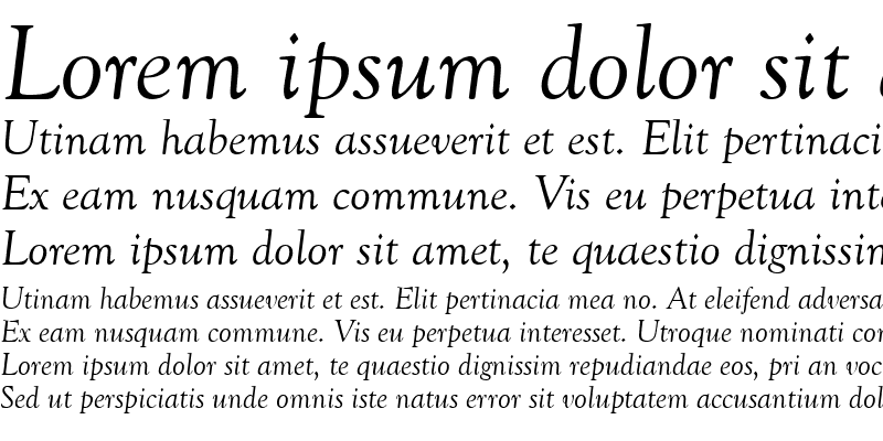Sample of GoudyOldStyTEE Italic