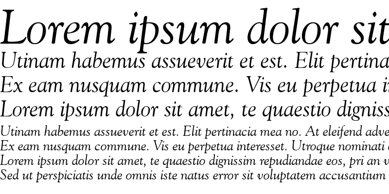 Sample of GoudyOlSt BT Italic