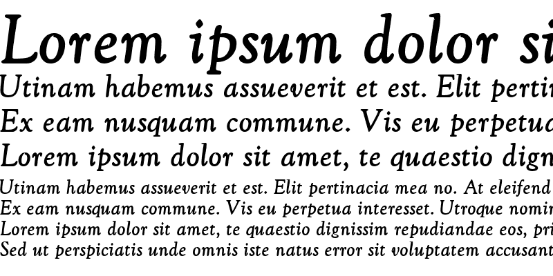Sample of GoudyRetrospectiveSSK Bold Italic