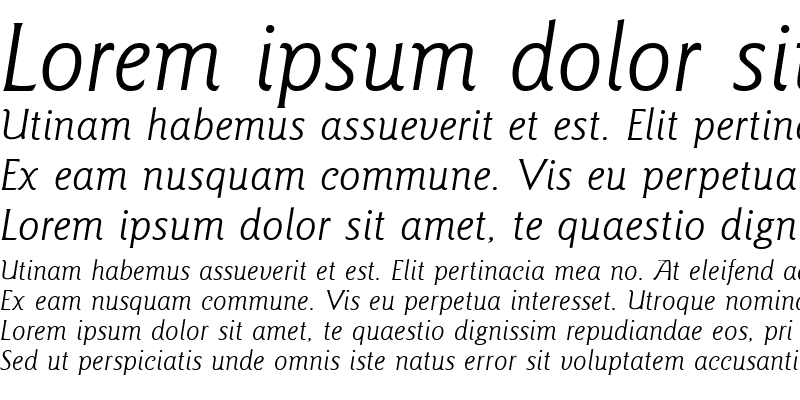 Sample of GoudySans Italic