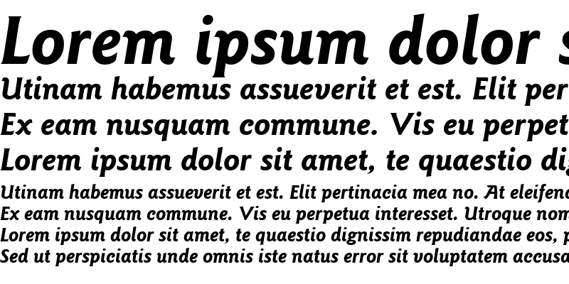 Sample of GoudySans LT Medium Bold Italic