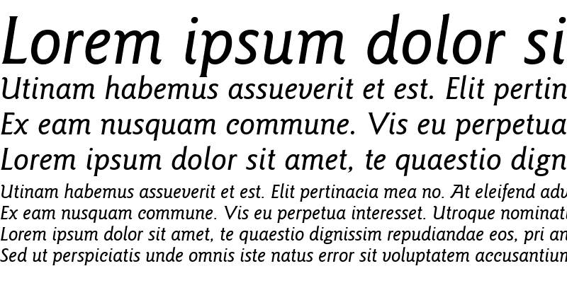 Sample of GoudySans LT Medium Italic