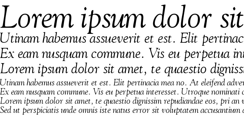 Sample of GoudySSK Italic