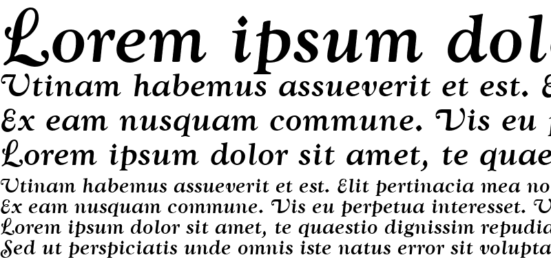 Sample of GoudySwaTMed Italic