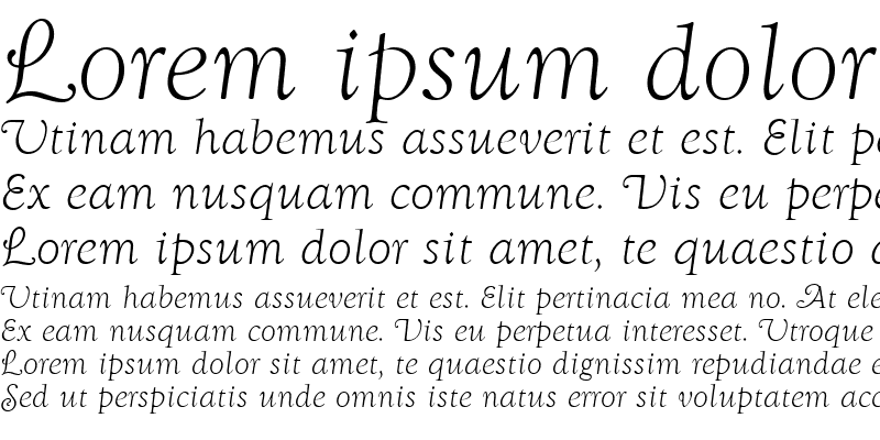 Sample of GoudySwaWtcTLig Italic