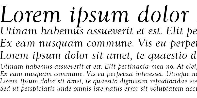 Sample of GoudyT Italic